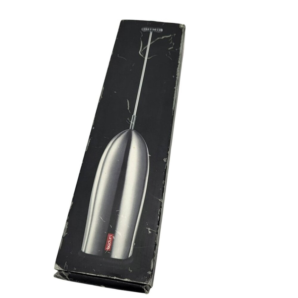Bodum Schiuma Milk Frother Stainless Steel Chrome Battery-Operated